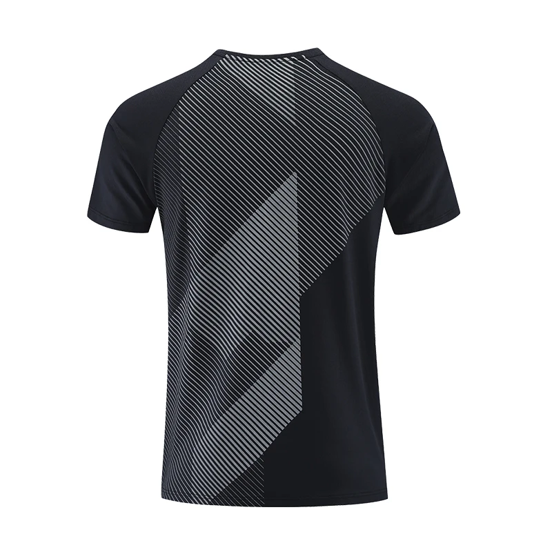 Fitness T-shirt Round Neck Breathable Quick Drying Training Outdoor Leisure Sports Running Short-sleeved Loose Top Gym Clothes