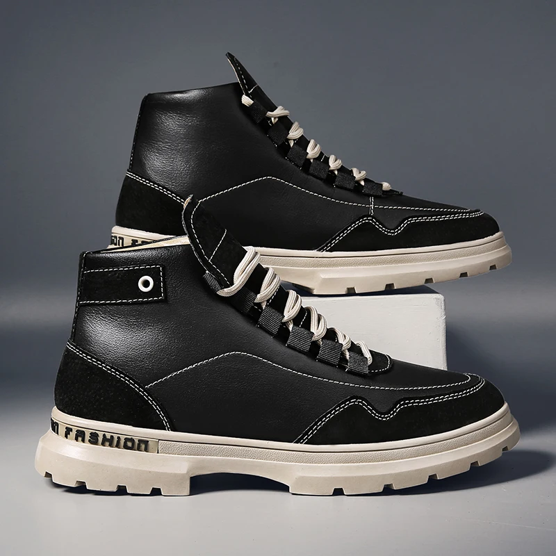 

Мужские ботинки на толстой подошве, удобные износостойкие Нескользящие модные Универсальные популярные модели на весну и осень