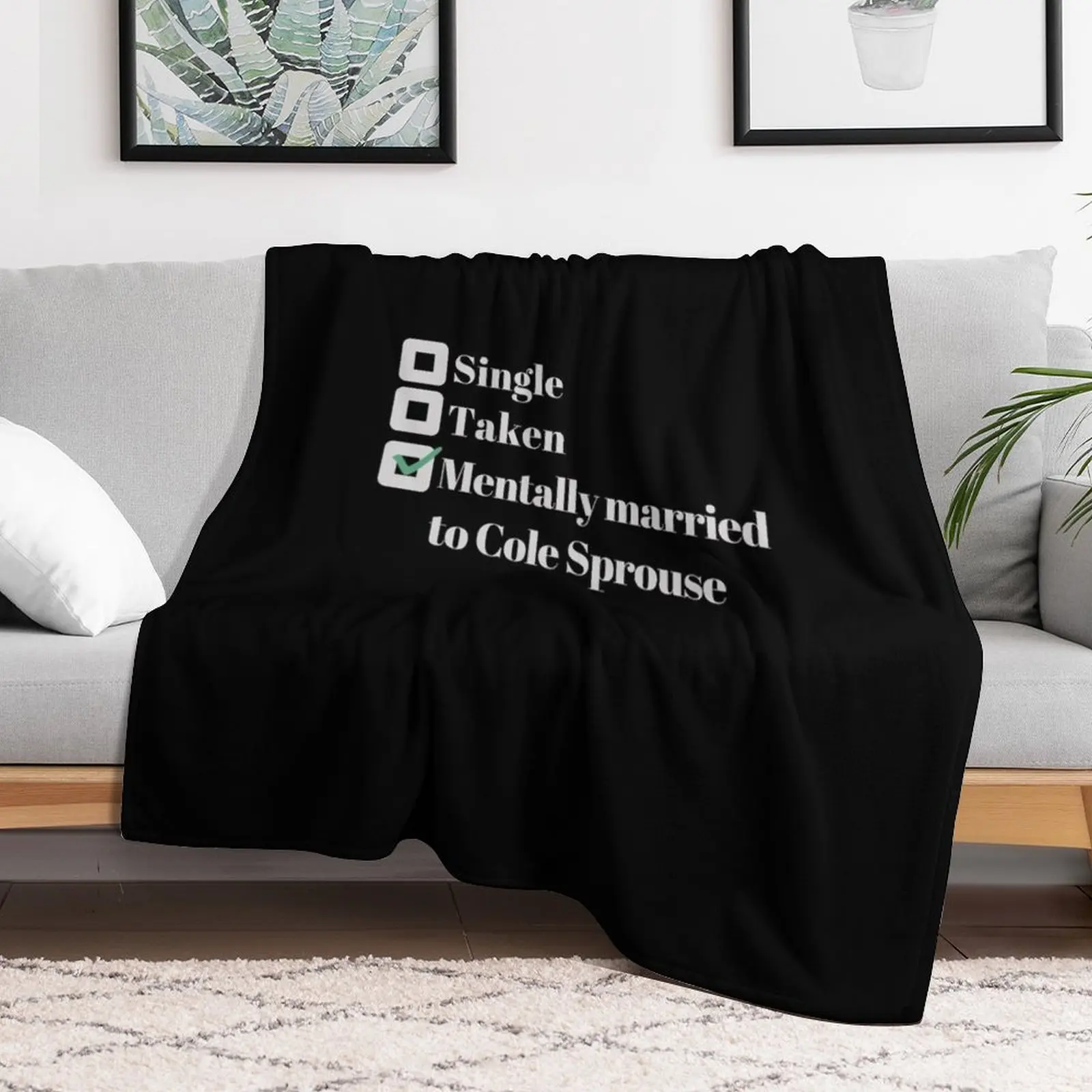 Менточно женатый в Cole Sprouse Плед Одеяло Хэллоуин Пляжные Одеяла