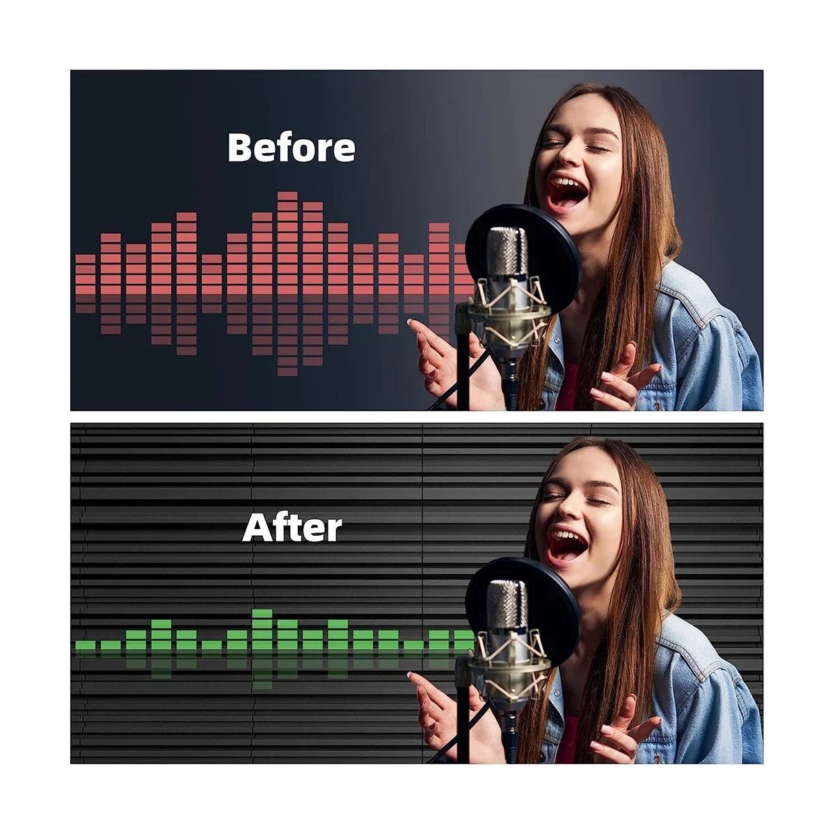 Самоклеящиеся звукостойкие пенопластовые панели 12x12x2 дюйма акустическая пена