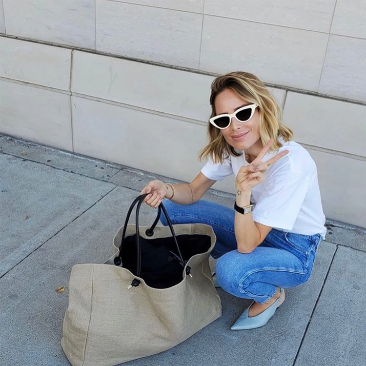 

Women Bag One-Shoulder Letter Logo Printed Large-Capacity Shopping Bag