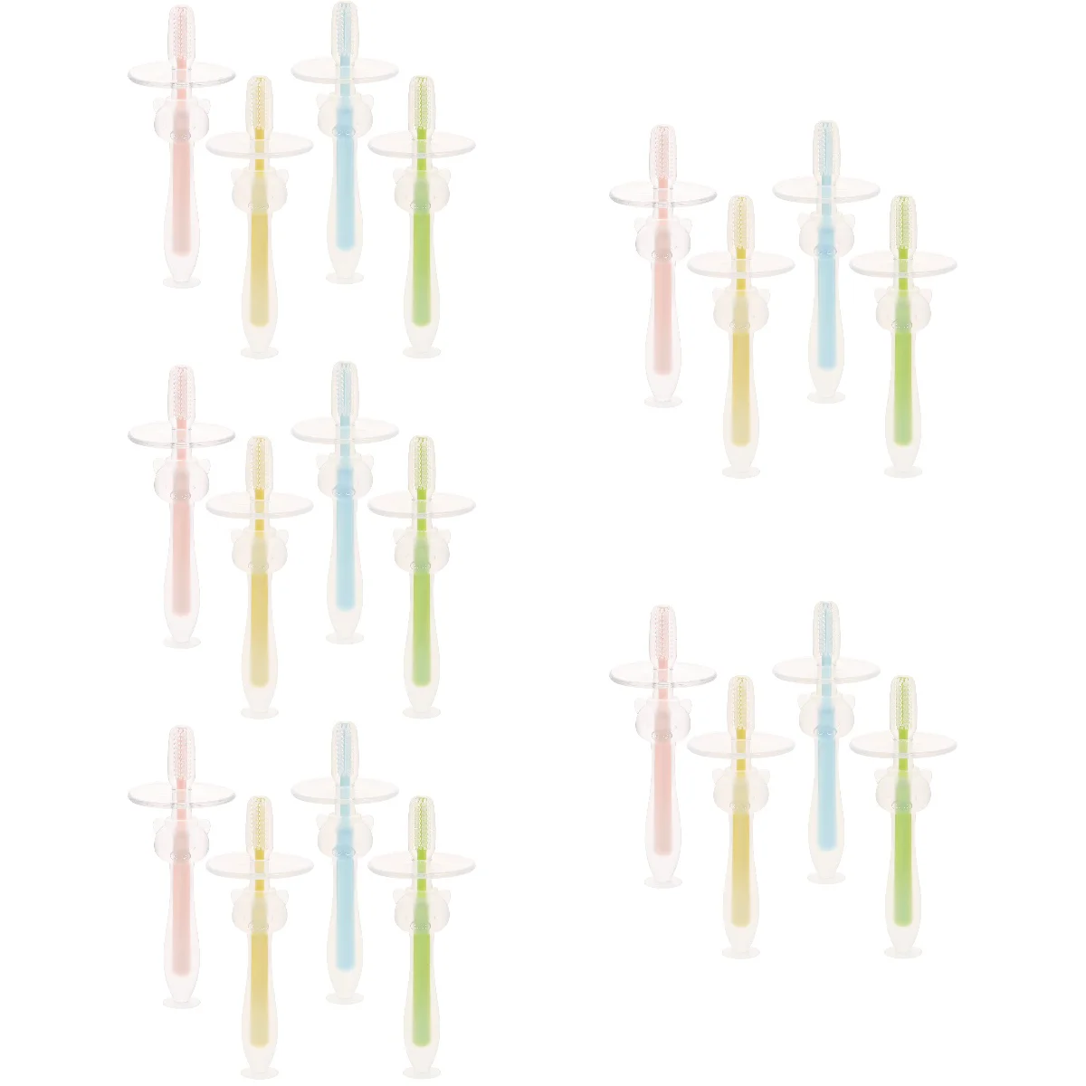 

20 шт., Детские Силиконовые Зубные щётки, 12 месяцев, 13x4,5 см