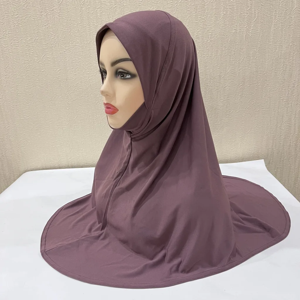 Instant Hijab For Kids Chin Triangular Face-Lifting Headscarf Veil  Muslim Fashion Islam Cap Scarf More Then 10years Old