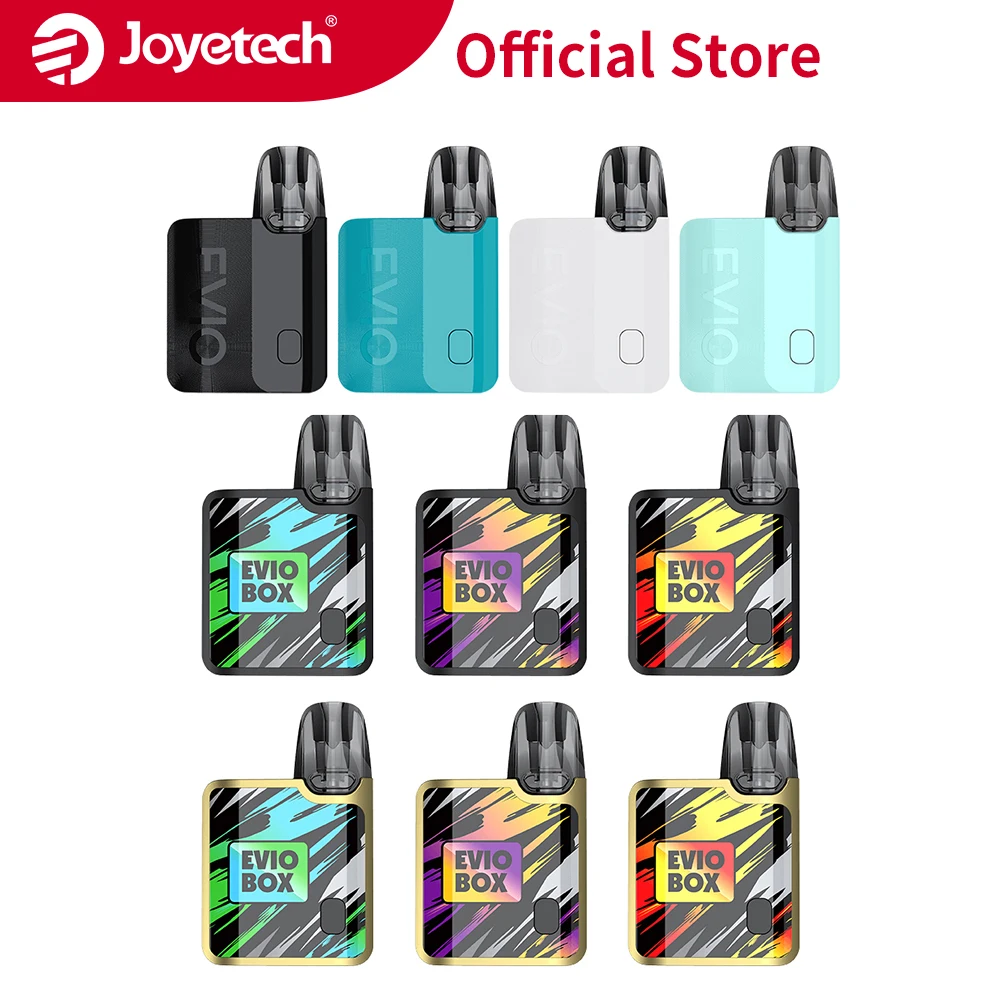 

Original Joyetech EVIO Box Pod System Kit 1000mAh 2ML Cartridge with EN 0.8ohm/1.2ohm Coil Head Electronic Cigarette Vape Kit