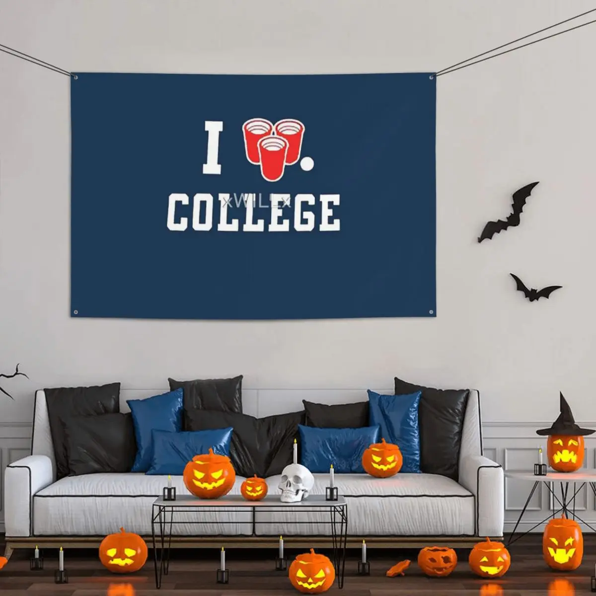 

College Party Banner Decor 120x180cm Modern Easy To Hang Fade Resistant Drapey