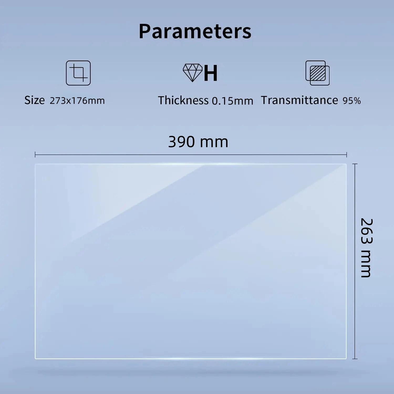 Vonxion 5 шт. Разделительная пленка FEP 390x263x0.15мм для аксессуаров 3D принтера ANYCUBIC Photon M3 Max Jupiter SE LCD SLA DLP УФ смола (art.: 3920d0983e73c) - 3920d0983e73c