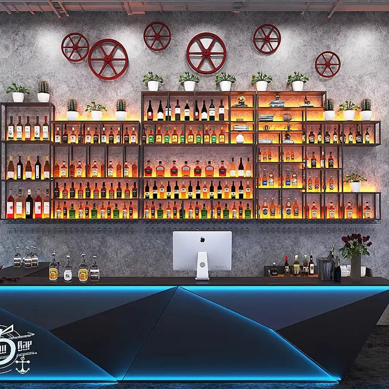 Дома Кухня Свадебный дизайн Штабелируемая витрина Винная стойка Колонка Gabinete Mini