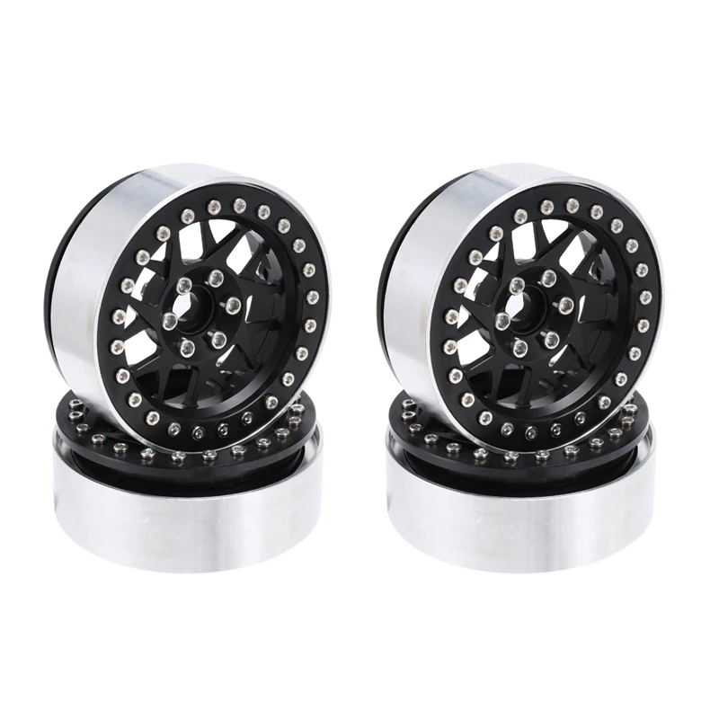

4PCS Metal Beadlock 2.2 Wheel Hub Wheel Rims For 1/10 RC Crawler Car Axial SCX10 Wraith Capra RR10 Traxxas TRX4