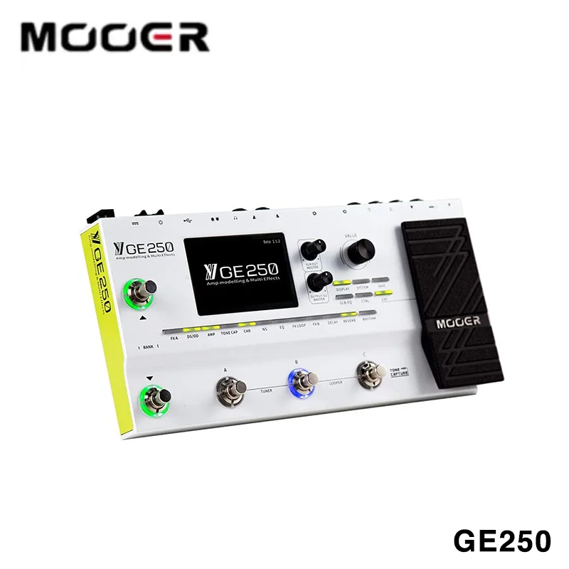 

MOOER GE250 Multi-Effects Guitar Pedal 70 AMP Models 180 Effect Types 70s Looper 32 IR Digital AMP Modelling Pedal