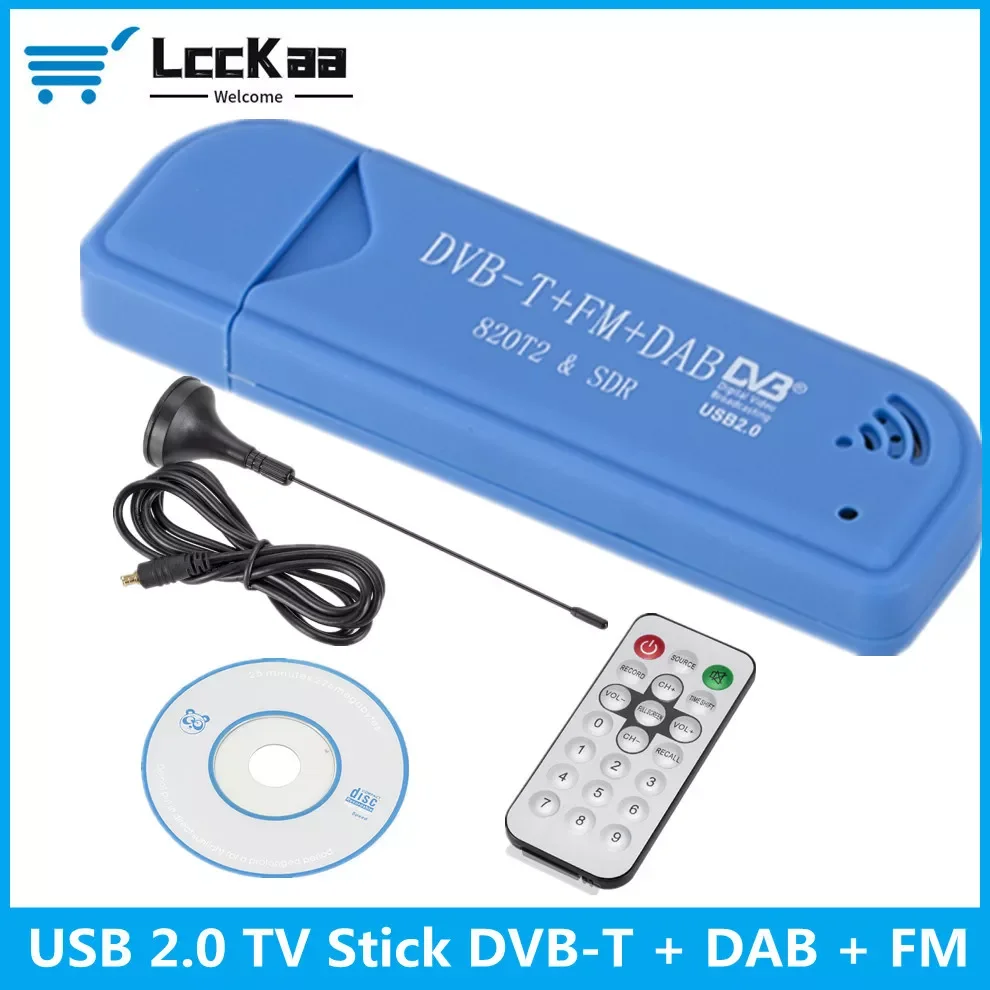 

NEW2023 Digital USB 2.0 TV Receiver 25 MHz to 1760 MHz Receiving Frequency Tuner Dongle Stick Antenna SDR Tuner Receiver TV Acce