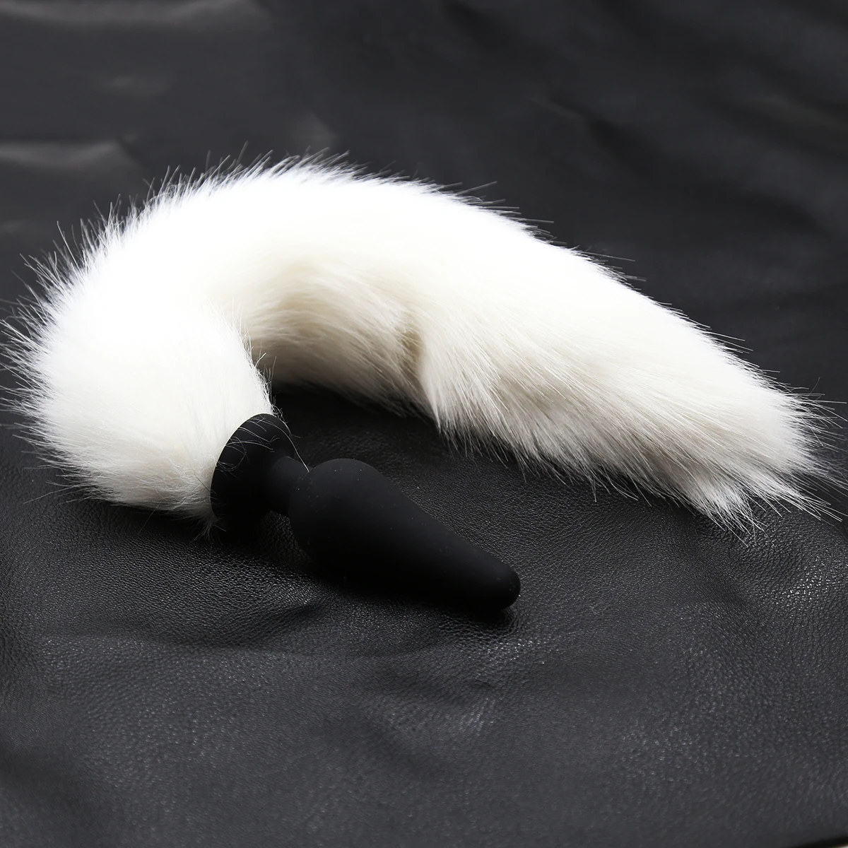 Искусственные волосы лисий хвост Силиконовая задняя Анальная пробка SM