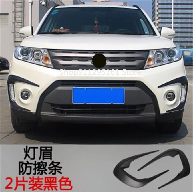 

2 шт. Стайлинг автомобиля для 2015 2016 2017 2018 Suzuki Vitara автомобильные аксессуары ABS Автомобильная передняя лампа дневного света для обрезки бровей