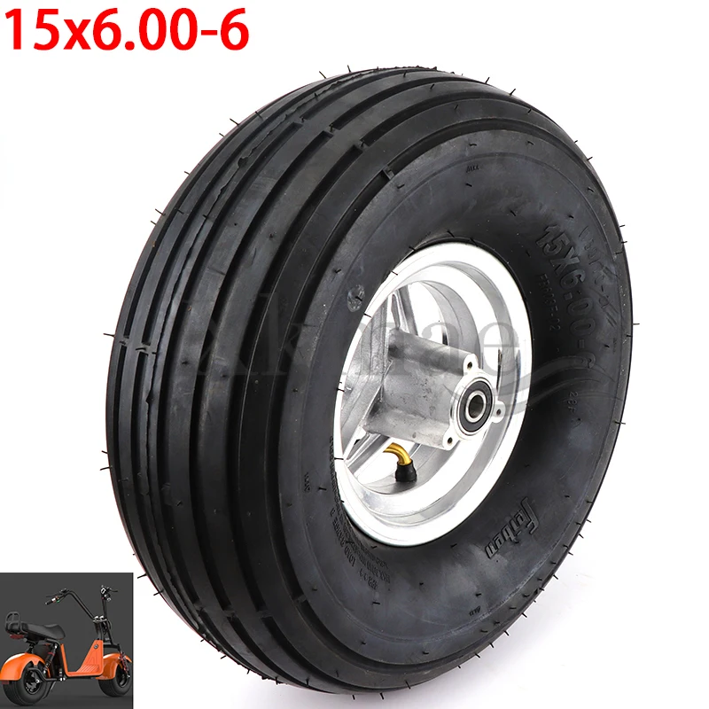 

High quality 15x6.00-6 Inch Vacuum Tire Aluminum Wheel For 15 Inch Electric Scooter Wheel
