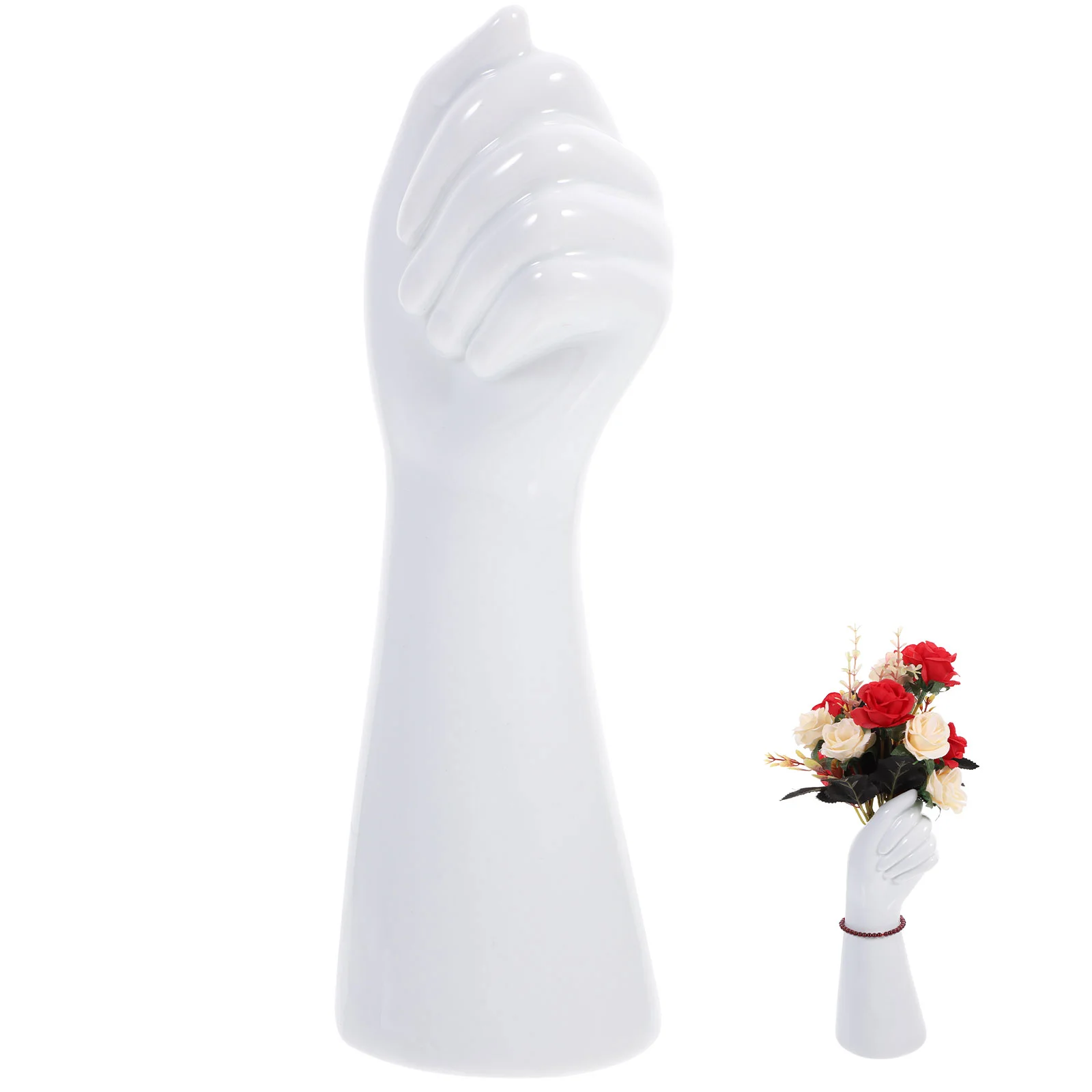 

Vase Flower Ceramic Hand Body Pot Human Arm Decorative Planter Holder Shapedarrangement Bud Unique Table Shape Sculpture Makeup