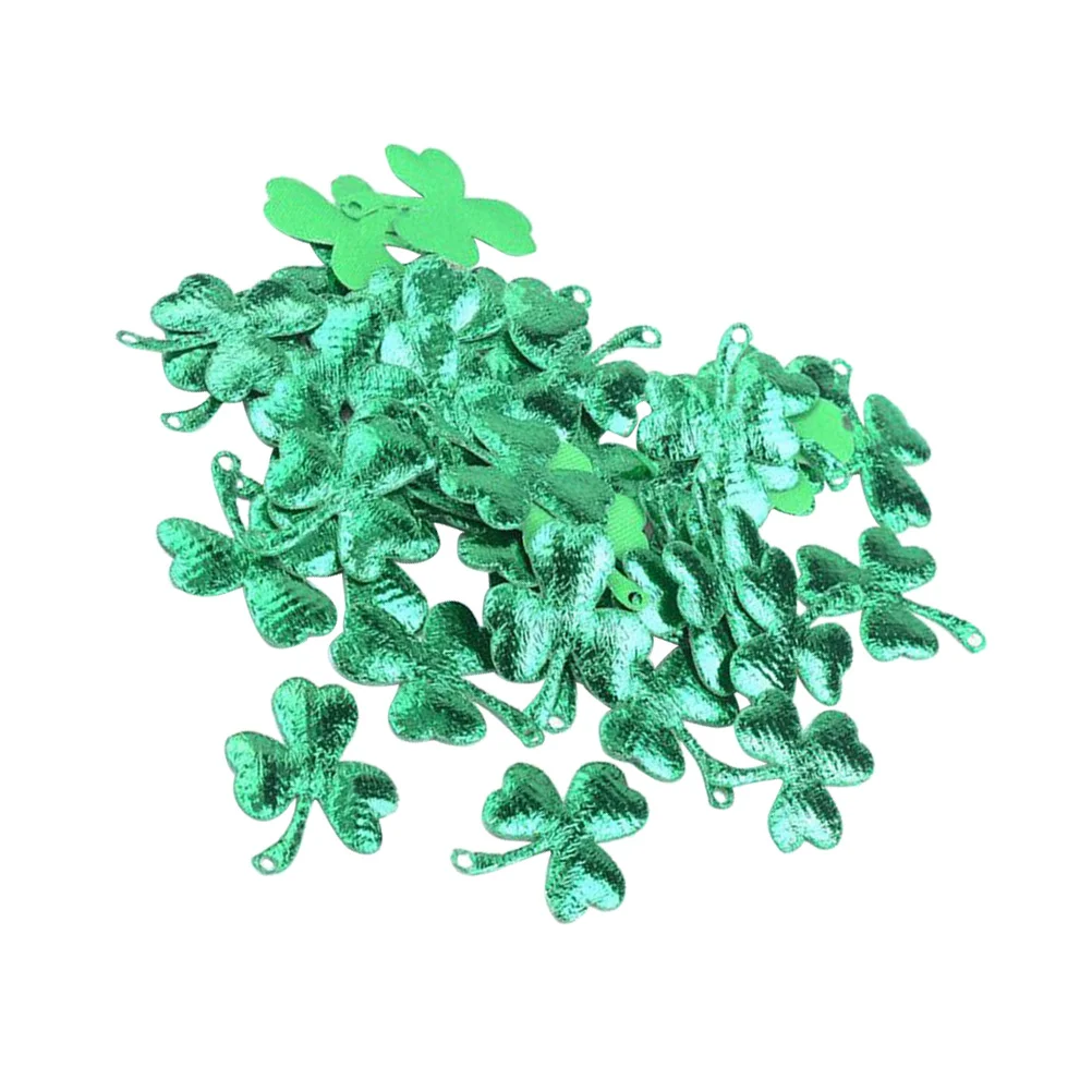

200pcs Patricks Day Green Fabric Sparkle Decor Pieces for Party Wedding