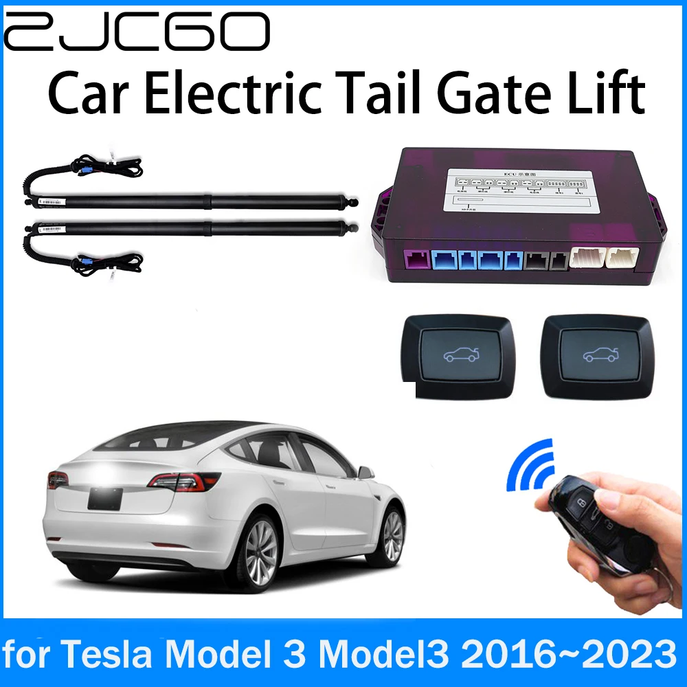 

ZJCGO Car Power Trunk Electric Suction Tailgate Intelligent Tail Gate Lift Strut for Tesla Model 3 Model3 2016~2023