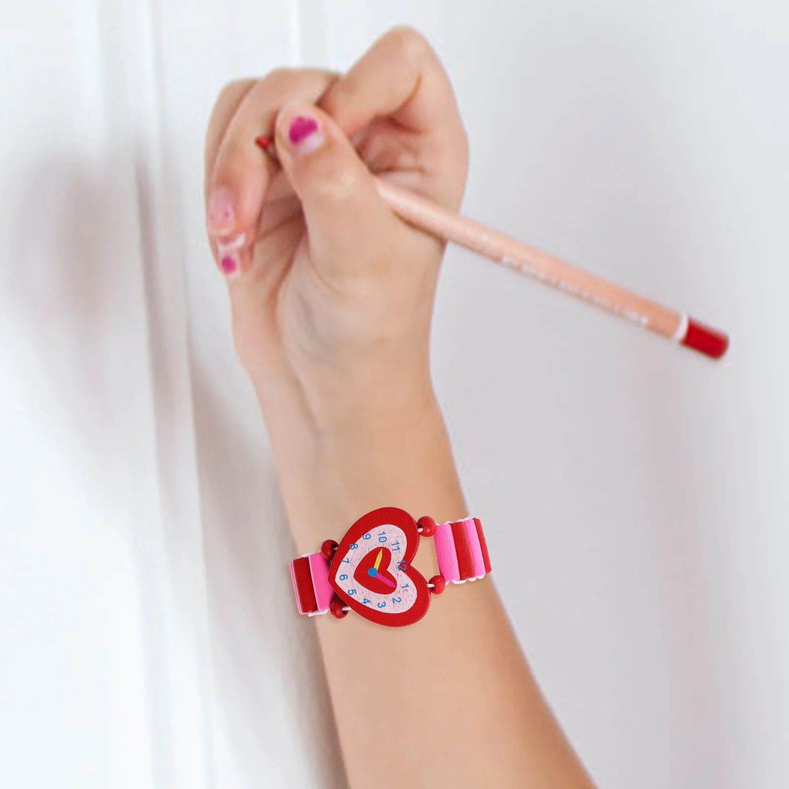 3 шт. часы для игр малышей детские деревянные наручные умный студент с героями