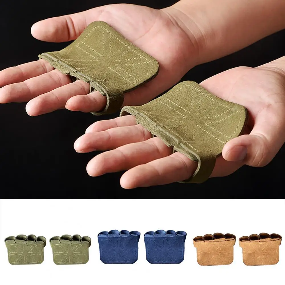 

1 Pair Pull Up Gloves Anti-skid Palm Protection Half-finger Men Weight Lifting Training Gloves Weightlifting Fitness Gloves