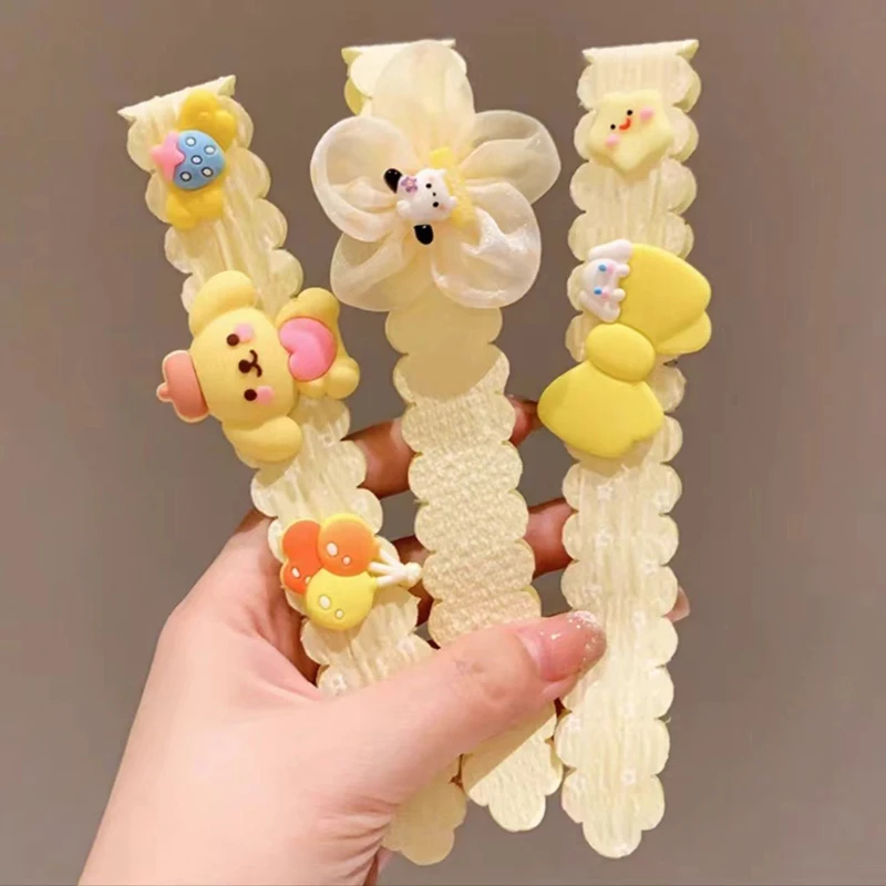 Резинка для волос Sanrio Kuromi на липучке 3 шт.