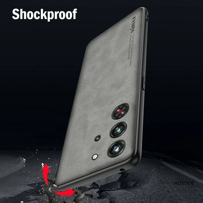 Frosted PU-Leather Funda for Nubia Red Magic 10 Pro Plus Case Matte Plastic Shockproof Back Cover RedMagic Pro+ |