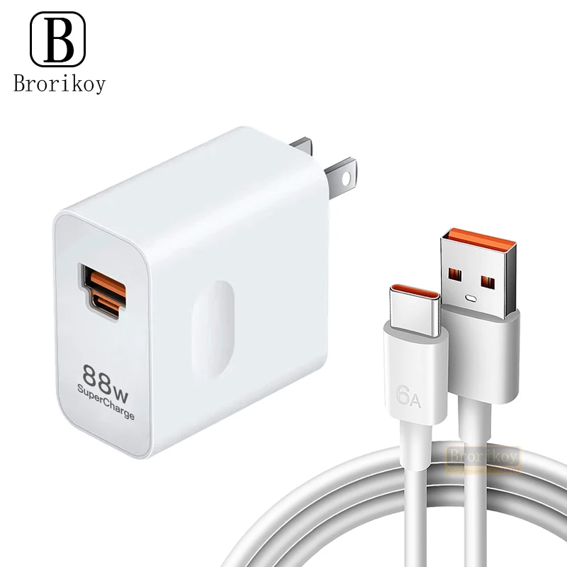 Устройство зарядное сетевое с USB Type-C и поддержкой быстрой зарядки 88 Вт