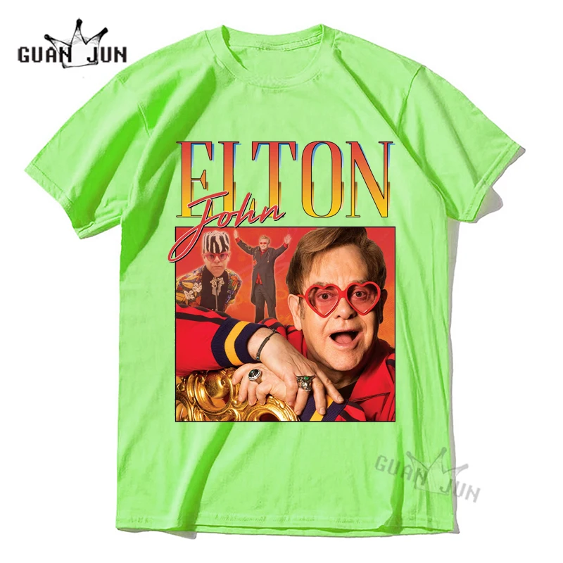 Elton John Music Legend Funny Retro 80's 90's Vintage Men Women Fashion T Shirt Casual Loose Tops Male Hip Hop Harajuku T-Shirts images - 6