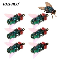 wifreo fly fishing flies mosquito housefly realistic insect lure bait for trout bluegill carp catfish lure fly peacock feather