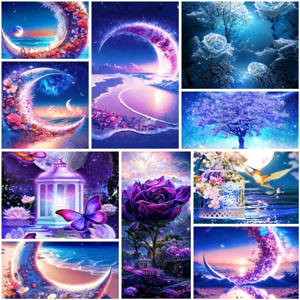 

Moon By The Sea Painting By Number 40x50 Drawing Crafts Kits For Adults Home Decoration Personalized Gift Ideas Wholesale 2023