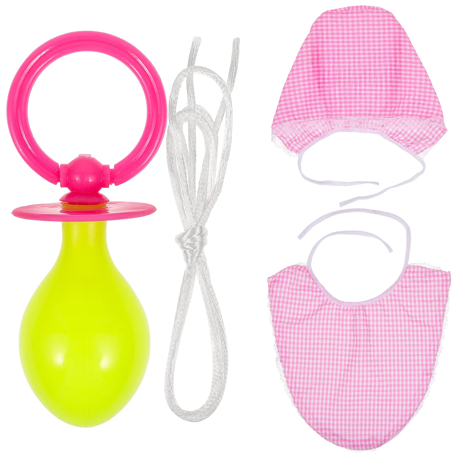 

3 Adults Fancy Dress Pacifier Bib Hat Infant Accessories for Men