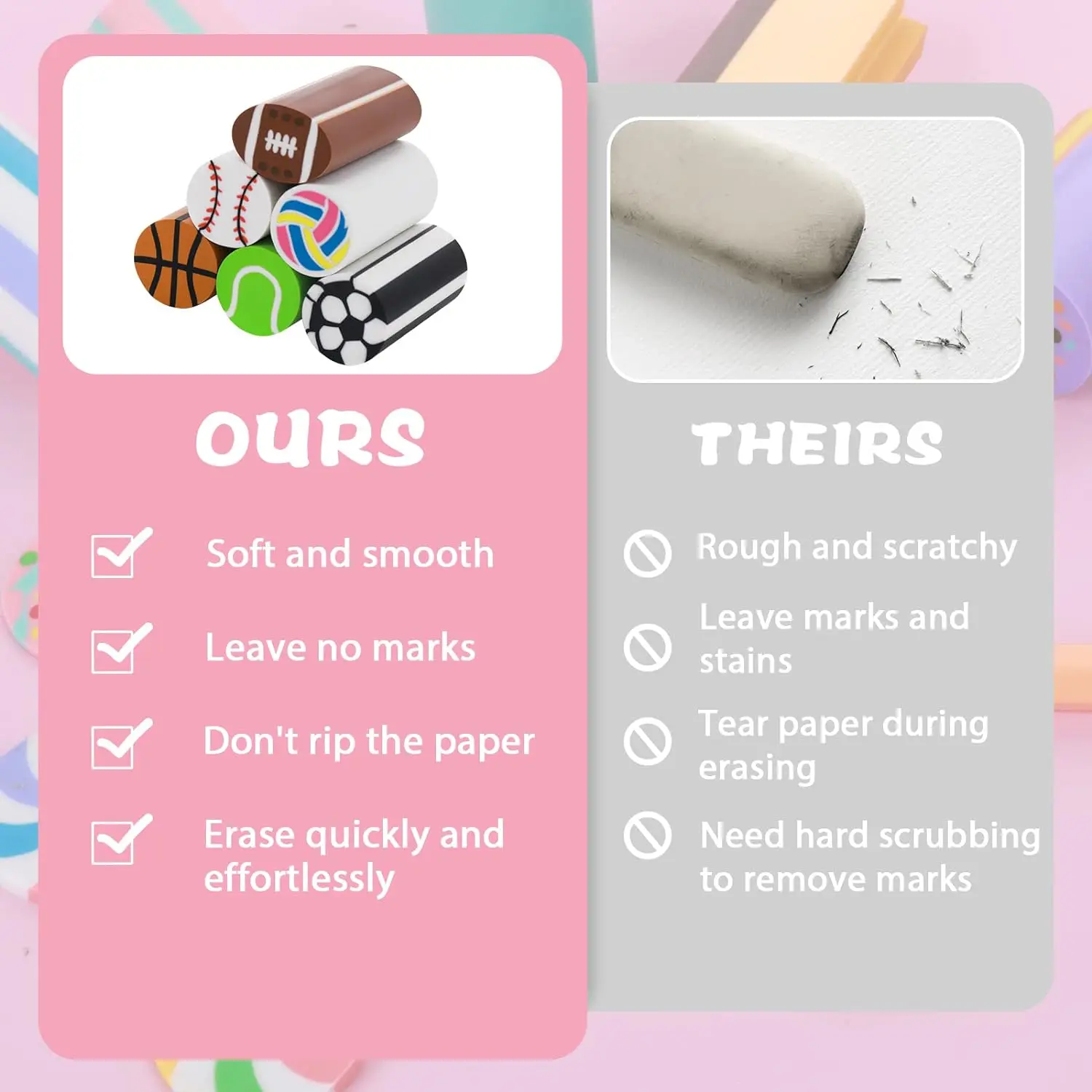 Рисунок 2 - Ластики с милыми мячиками