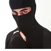 stretch mens ninja clothes kung fu base shirt gloves long sleeve masked hoodie turtleneck stack neck emblem pullover harajuku