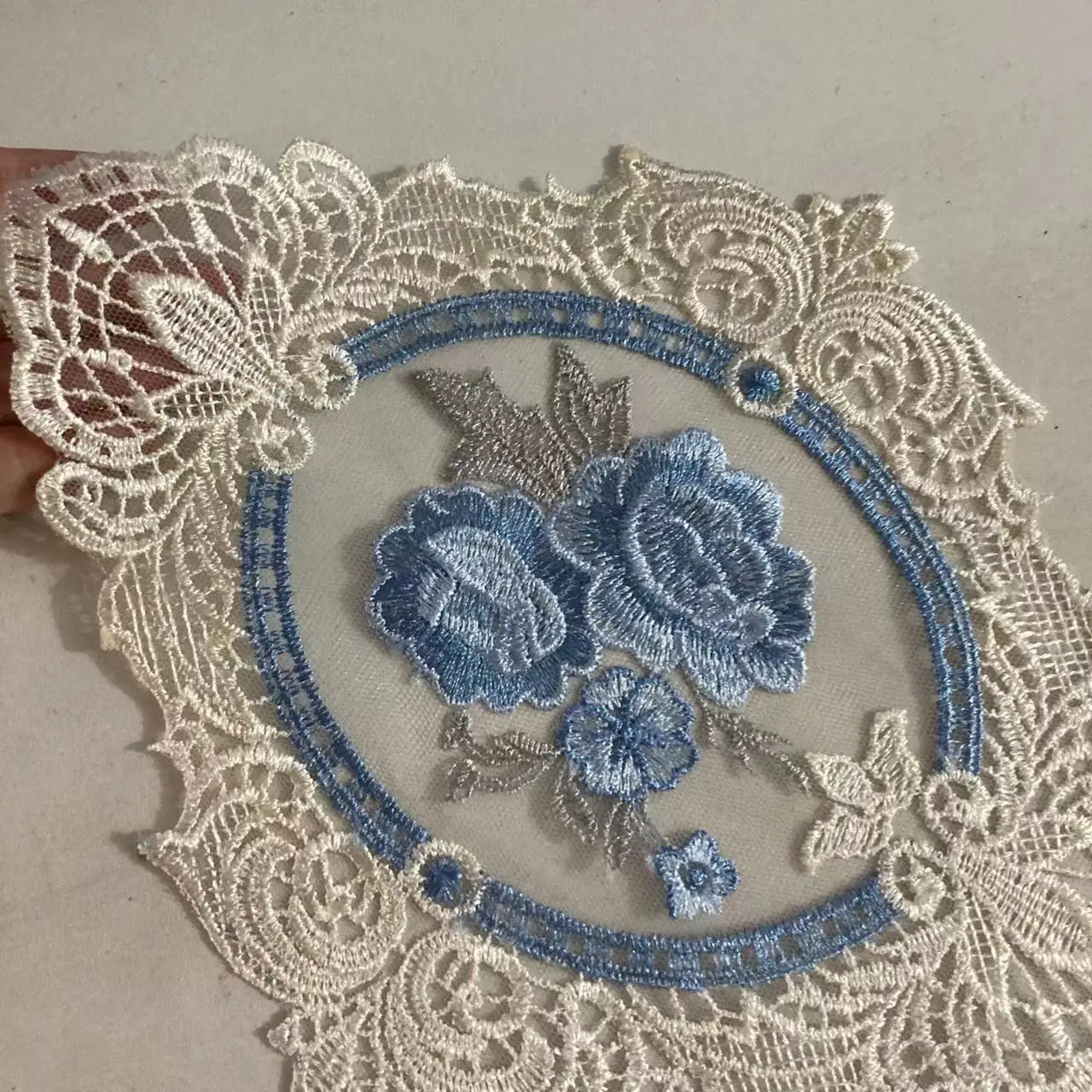 2 шт. вышитые цветочные сетчатые кружева искусственная отделка для чехлов