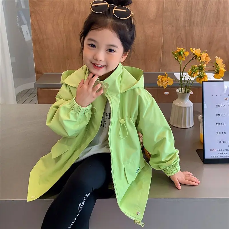 Купи 2022 New Korean Style Spring Autumn Toddler Girls Jackets Hooded Coat Children's Outerwear Long Sleeve Kids Baby Infant Trench за 821 рублей в магазине AliExpress