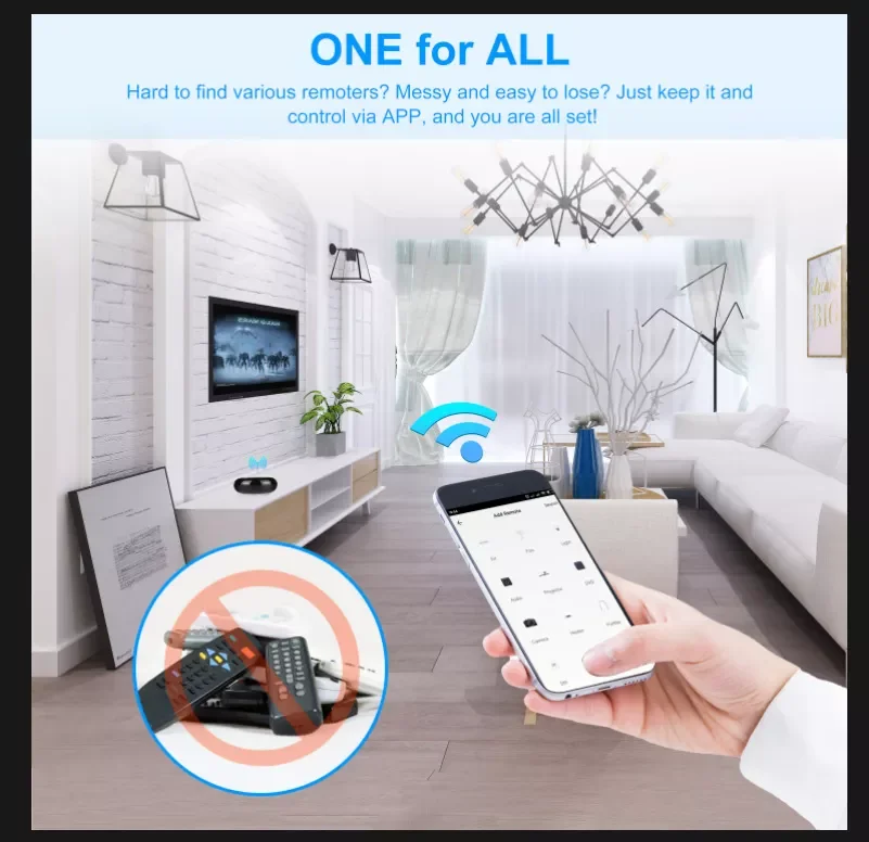

WiFi IR Remote Control for Air Conditioner TV, Smart Home Infrared Remote Controller For Alexa, Home
