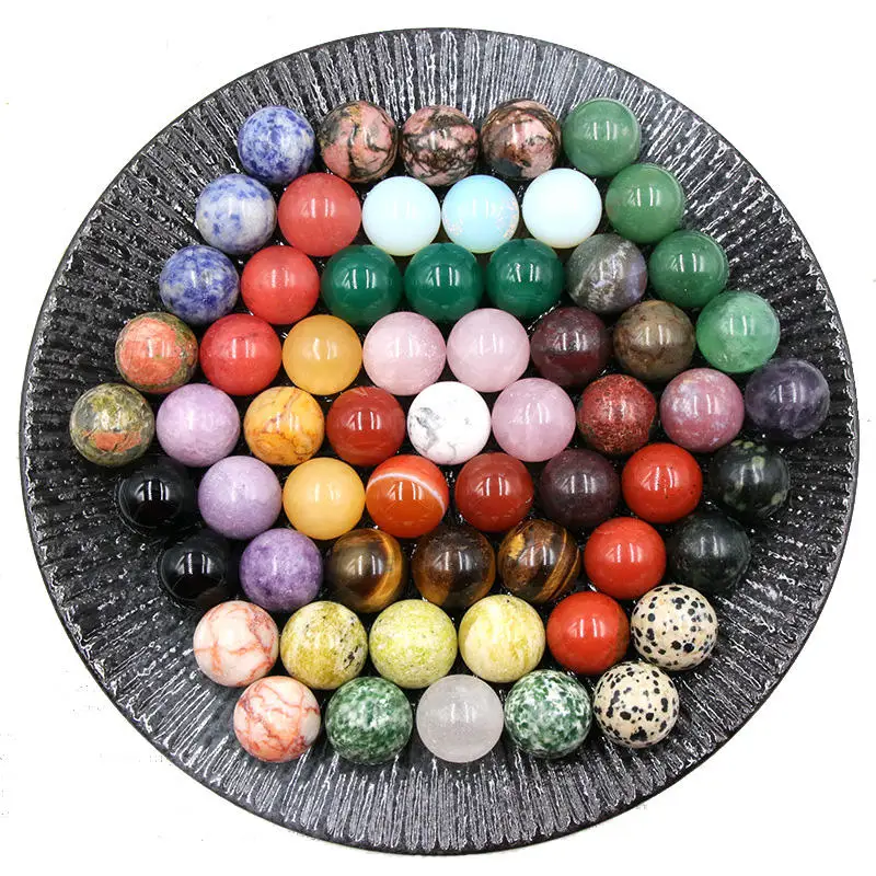 20mm Natural Quartz Polished Gemstone Ball Mini Crystal Sphere Chakra Crystal Ball Set