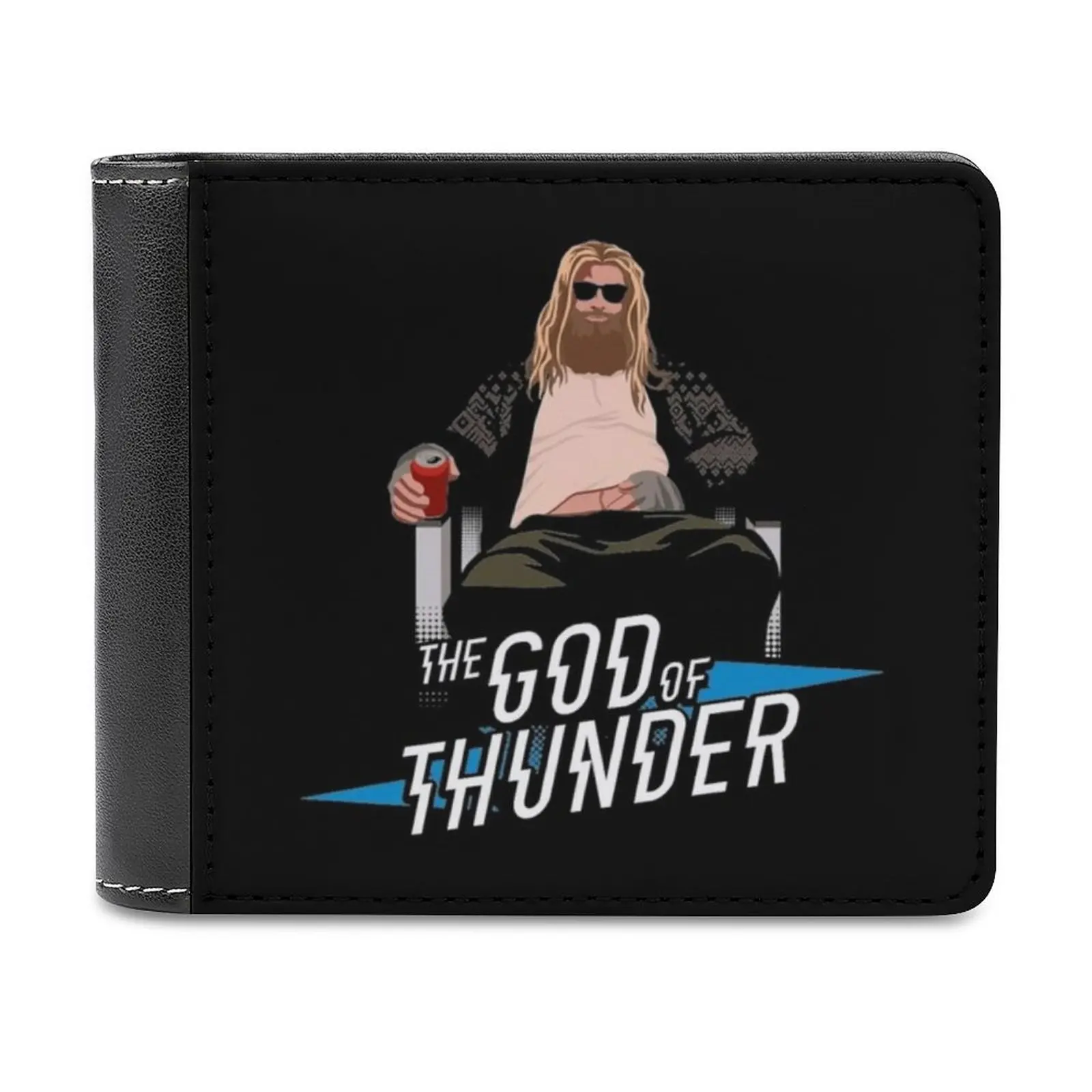 

-Бумажник God Of Thunder в классическом стиле, бумажники с узором, мужской модный высококачественный кошелек, пародия на юмор, блонд, пиво, финал