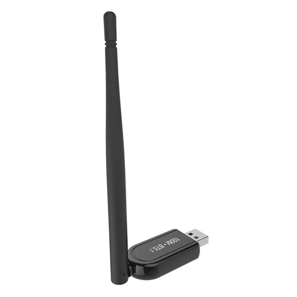 Portable USB Dongle with External Antenna 100M BT5.1 Transmitter Audio Receiver 3.0 Mbps Wireless USB Adapter For TV PC Speaker