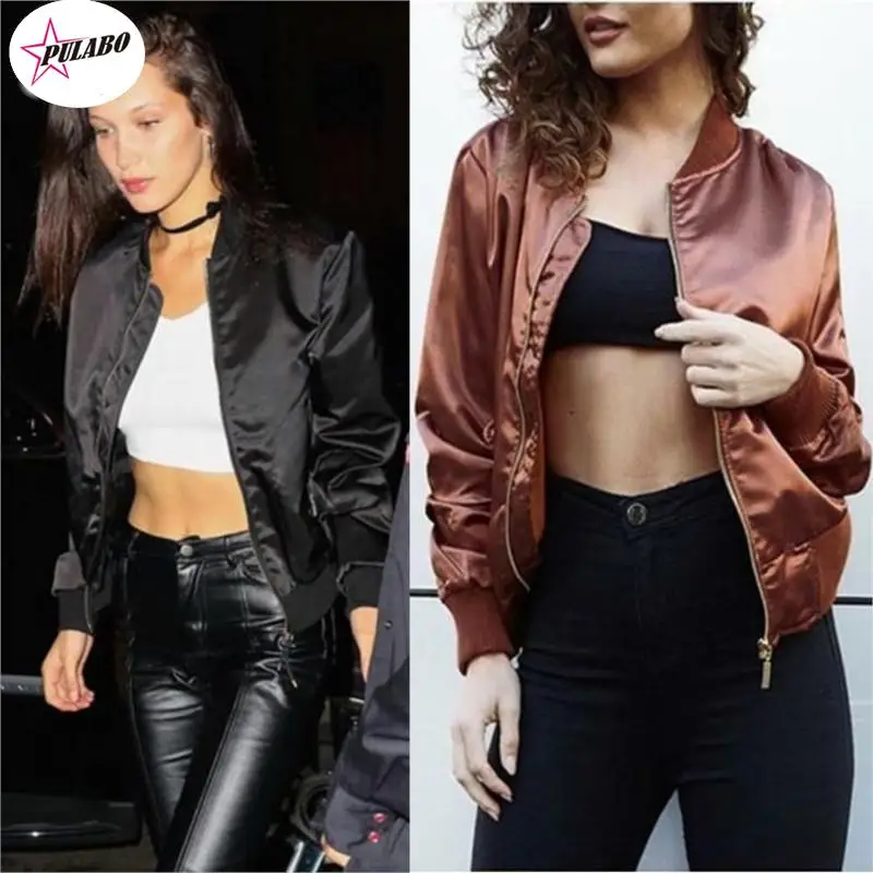 

Black Metallic Panel Insert Drop Shoulder Jacket Women Spring Autumn PULABO Clothing Sporty Womens Jackets And Coats