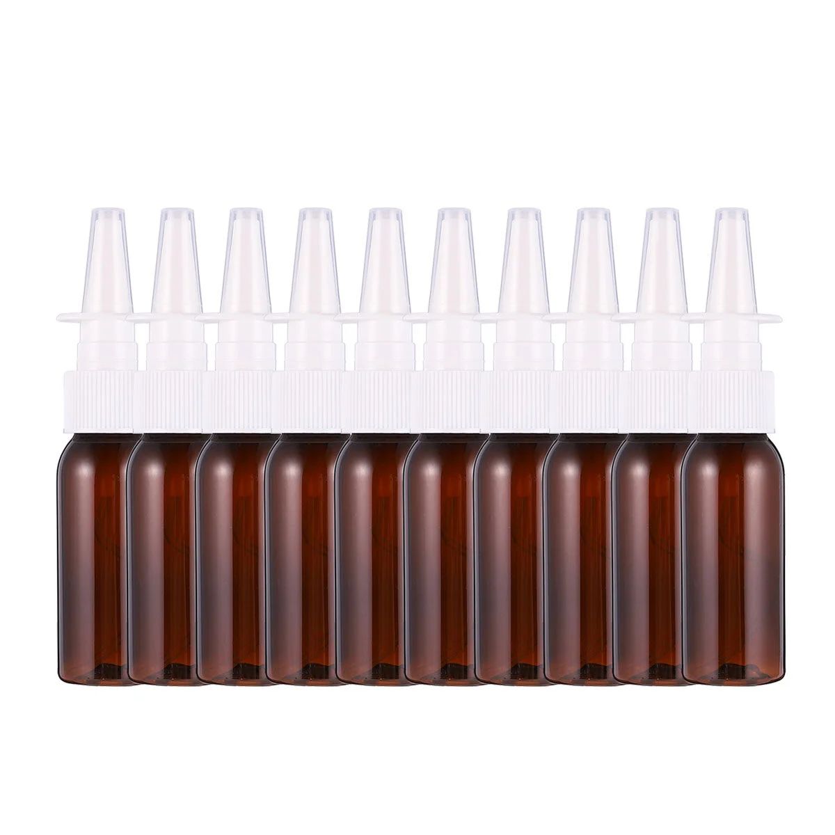 

10 Pcs 30ml Round Shoulder Bottle Nasal Spray Direct Plastic Spray Bottles Nose Vial Portable Bottles Travel