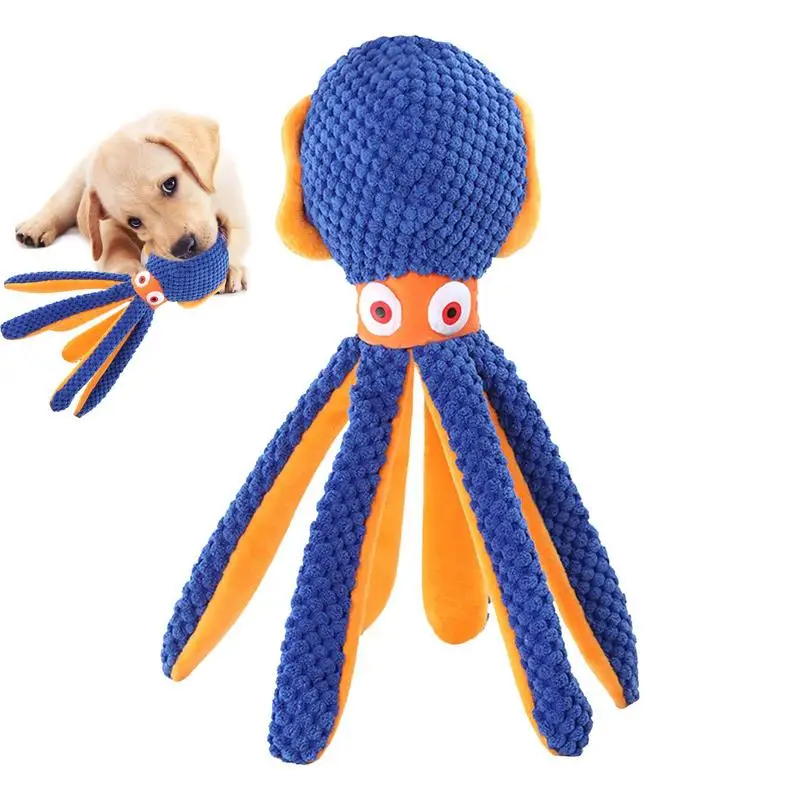 

Octopus Squeaky Dog Toys Pet Cat Dog Plushie Supplies Plush Breathable Interactive Toy Chew Toys Dog Companion For Medium Small