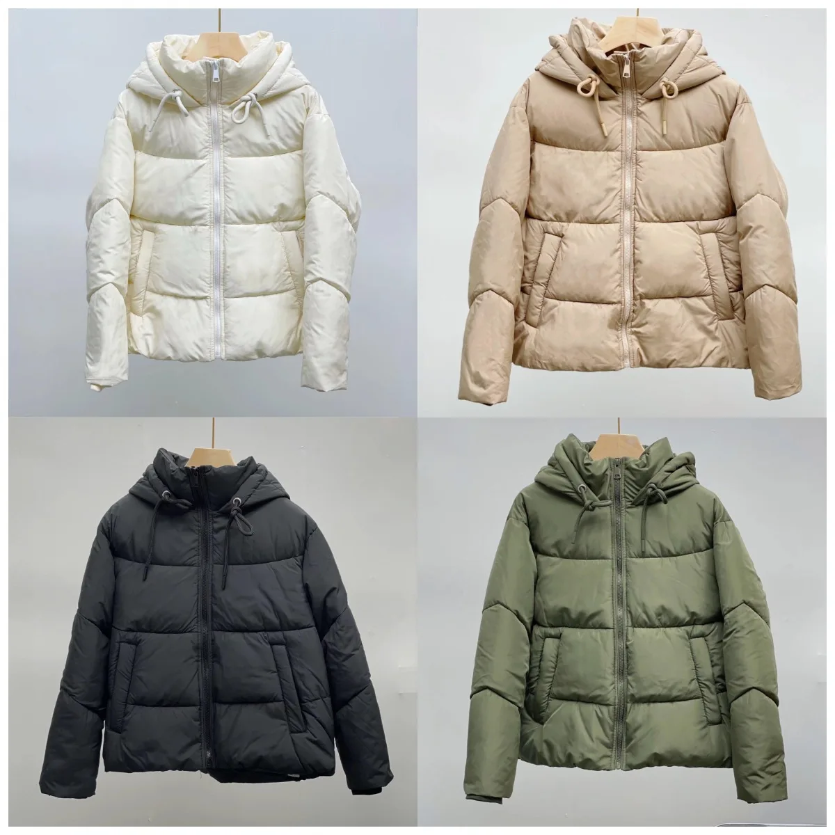 

Women's urban simple casual hooded cotton coat