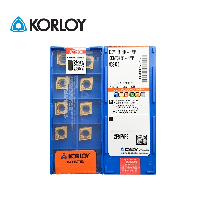 10 шт. KORLOY 100% оригинал CCMT09T304-HMP NC3020 CCMT 060202 /04 120404 /08-C25 NC3030 NC3120 PC9030 09T302 Токарные