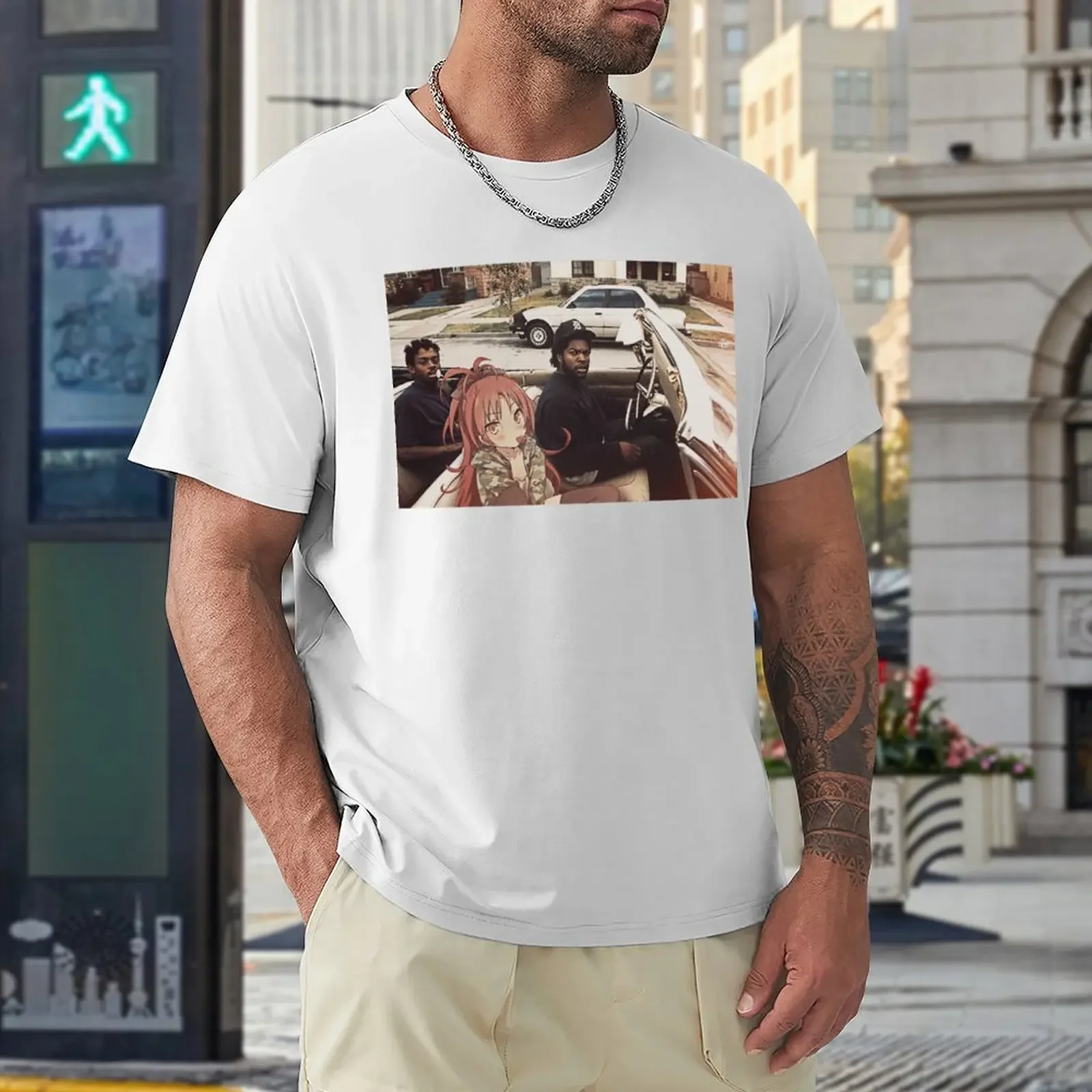 Мужская футболка большого размера Waifuz n the Hood фаллоимитация Kyoko Sakura