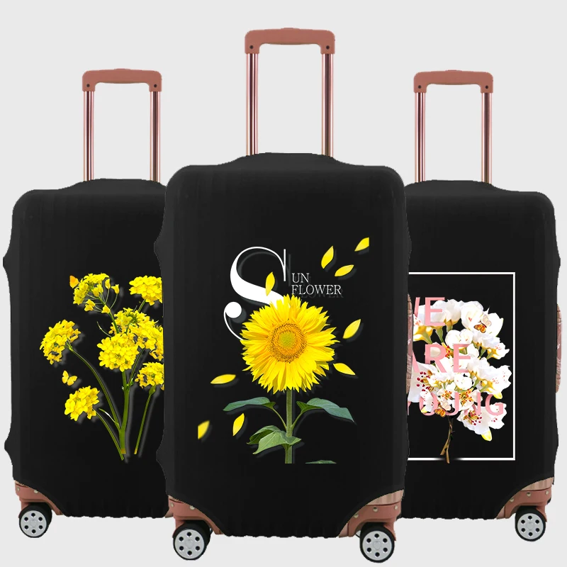 

Flower luggage protective cover Elastic dust cover Scratch resistant Protective Cover suitable for 18-32 inch Travel Accessories