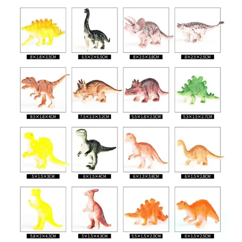 Модель динозавра 44 шт. детские развивающие игрушки имитация фигурок животных для