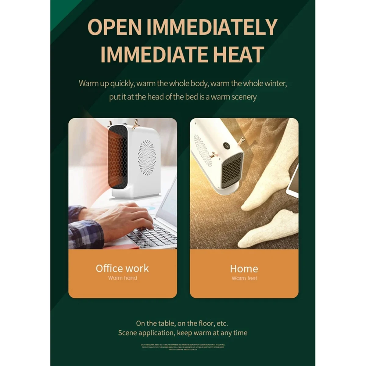 Электрический обогреватель вентиляторы портативный настольный с низким