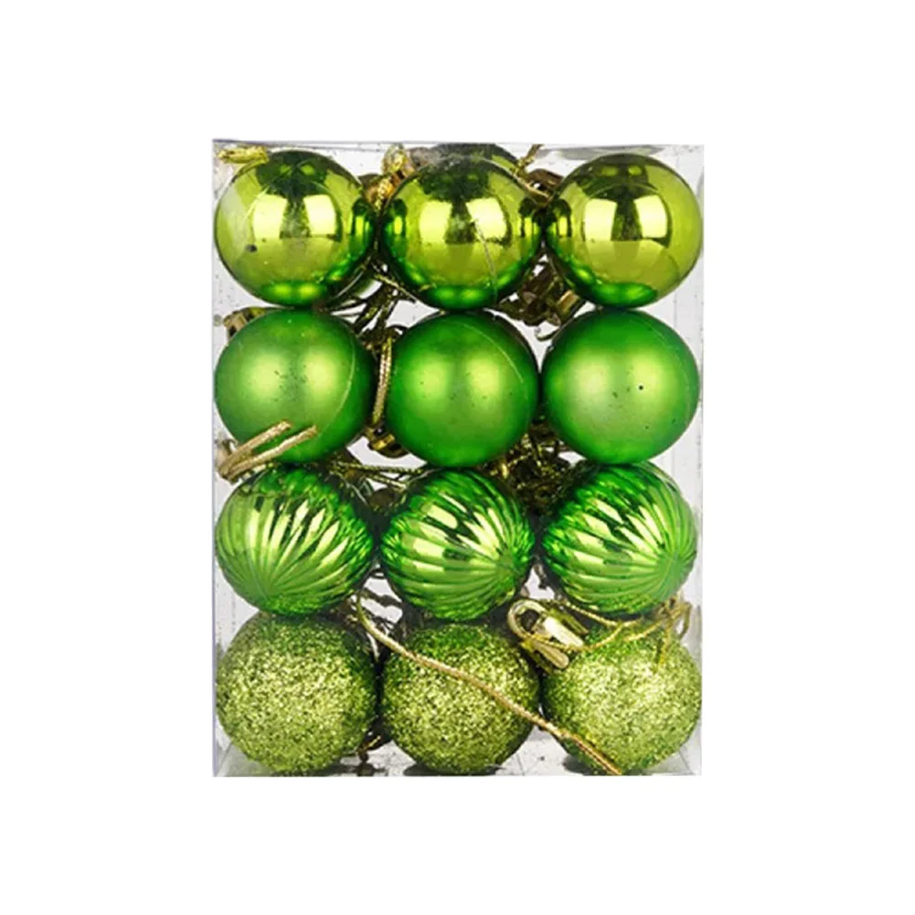 24pcs Christmas Ball Ornaments Beautiful Crafts Color Balls Atmosphere Decoration Ceiling Pendant for Garlands Windows - купить по