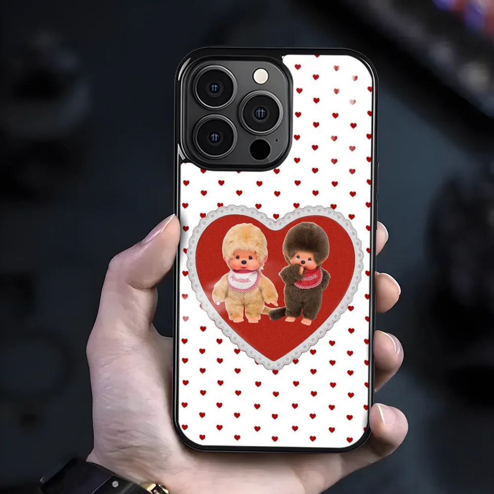 Милый мультяшный чехол для телефона M-Monchhichi iPhone 16 14 13 12 11 Pro Max Plus мини-магнитный