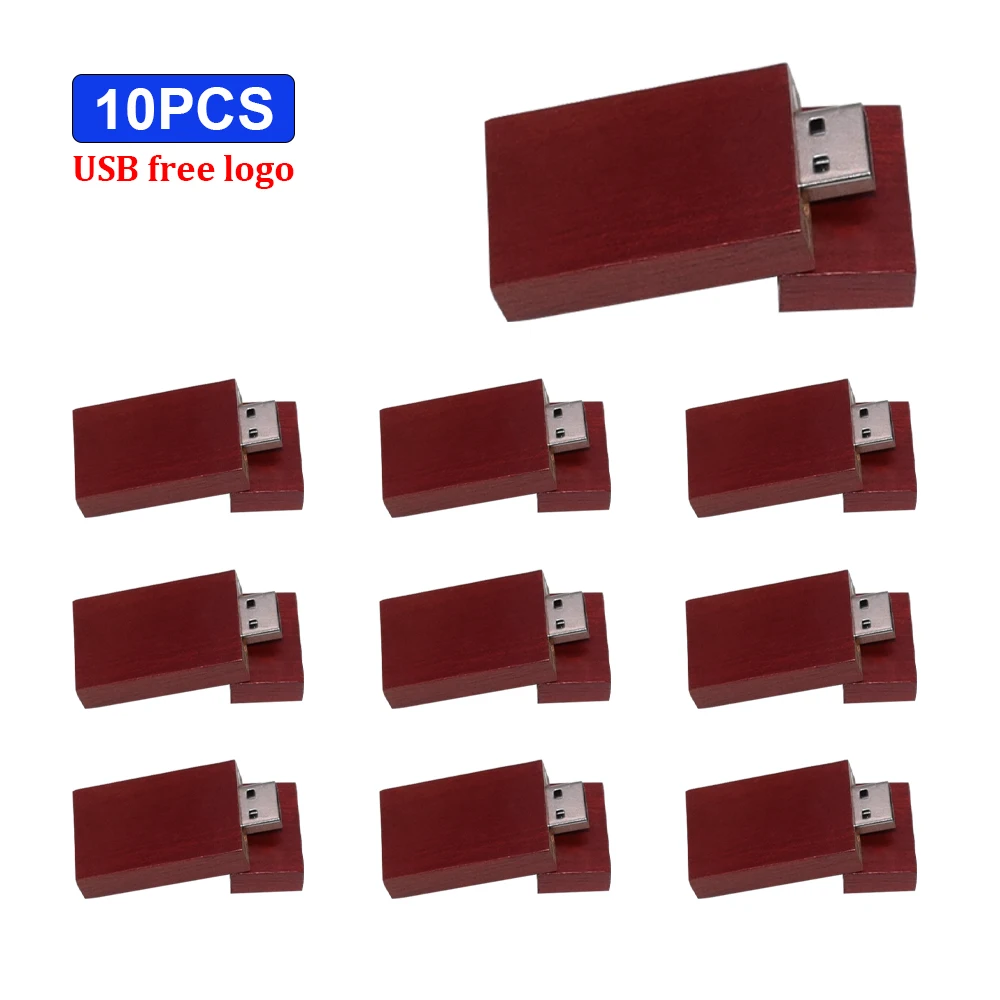 

10PCS/LOT Free LOGO Customized usb flash drive wooden creative Promotional gift pendrive 4GB 8GB 16GB pen drive 32G stick drive