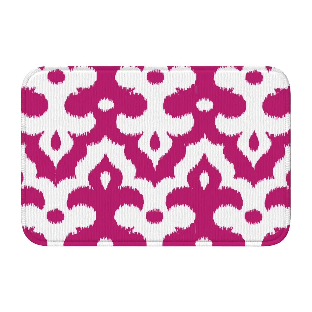 Марокканский Икат Дамасский Фуксия Розовый Коврики Для Унитаза Ванной Комнаты